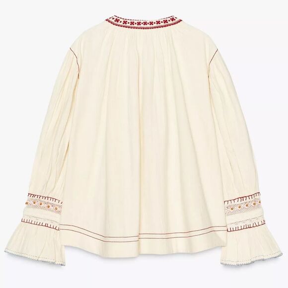 ZARA ZW COLLECTION EMBROIDERED SHIRT - Picture 4 of 11